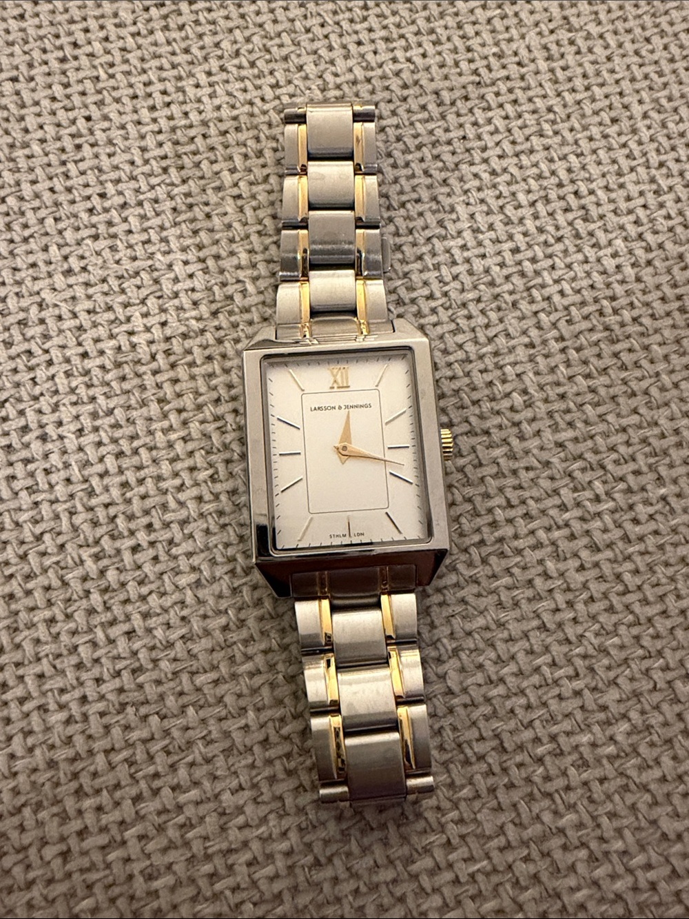 Larsson & Jennings Two-Tone Rectangle Bracelet Watch - Silver/Gold